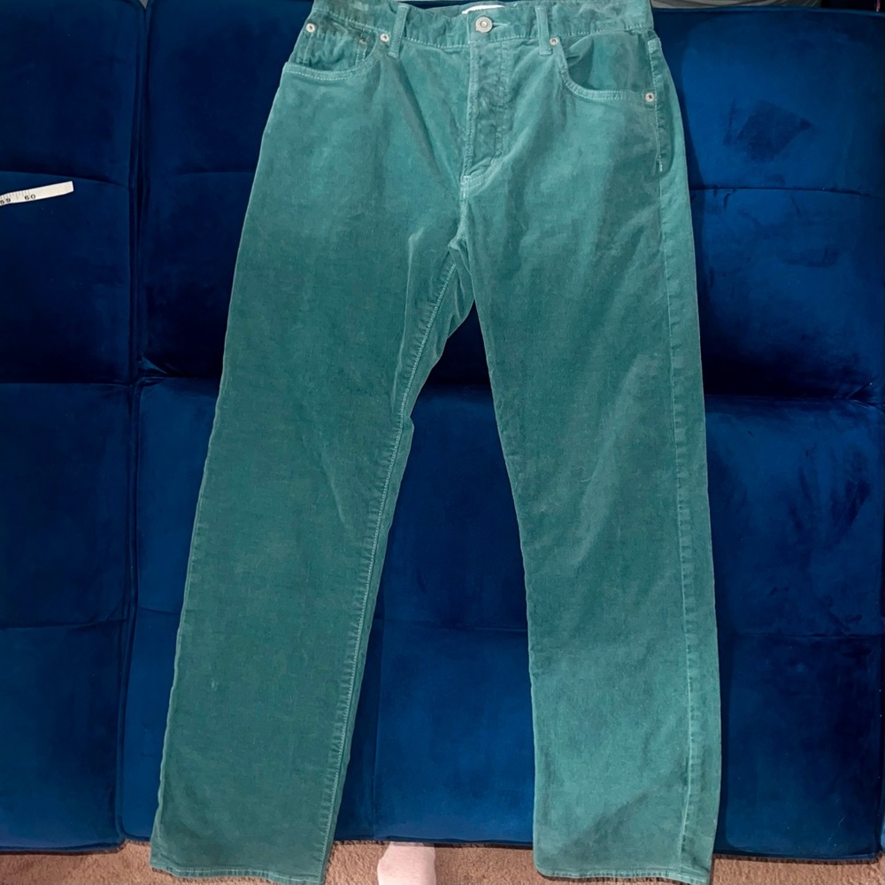Moussy Vintage Teal Corduroy Pants Size 27